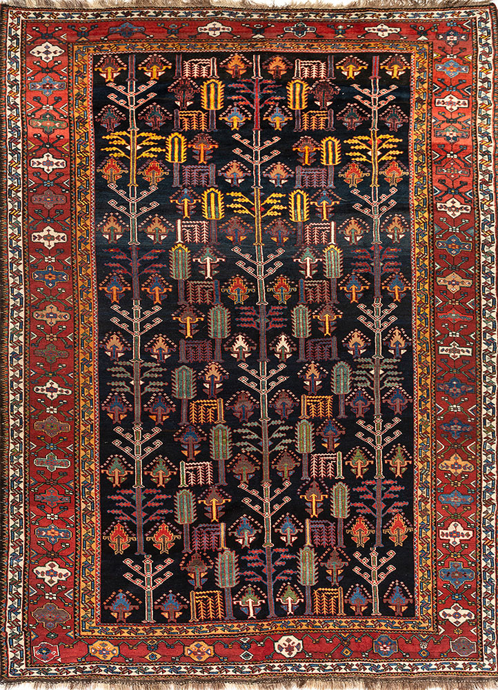 aalam blue wool hand knotted Rug - HeadShot aalam blue wool hand knotted Rug - HeadShot