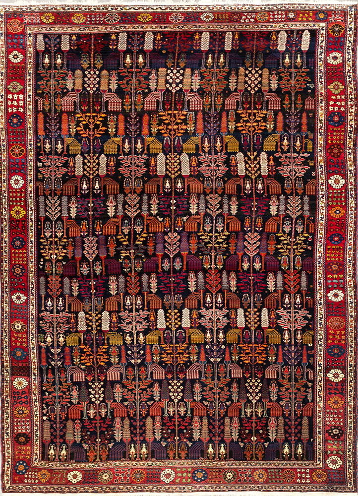 aalam blue wool hand knotted Rug - HeadShot aalam blue wool hand knotted Rug - HeadShot