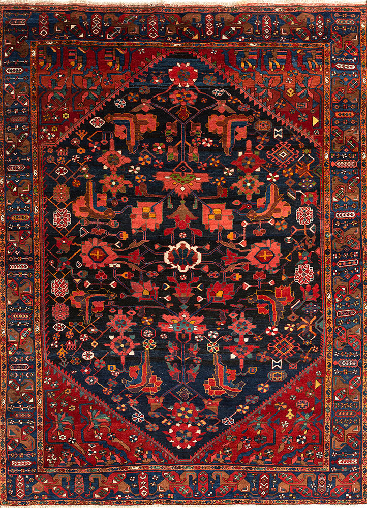 aalam blue wool hand knotted Rug - HeadShot aalam blue wool hand knotted Rug - HeadShot