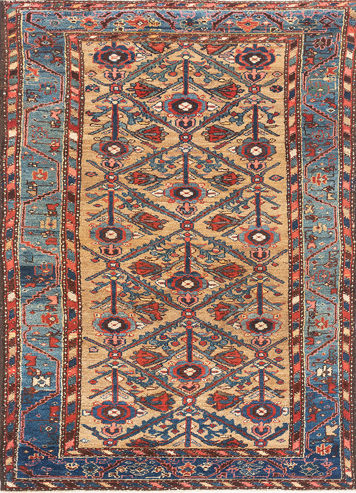 aalam beige and brown wool hand knotted Rug - HeadShot aalam beige and brown wool hand knotted Rug - HeadShot