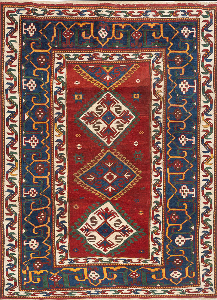 aalam red and orange wool hand knotted Rug - HeadShot aalam red and orange wool hand knotted Rug - HeadShot