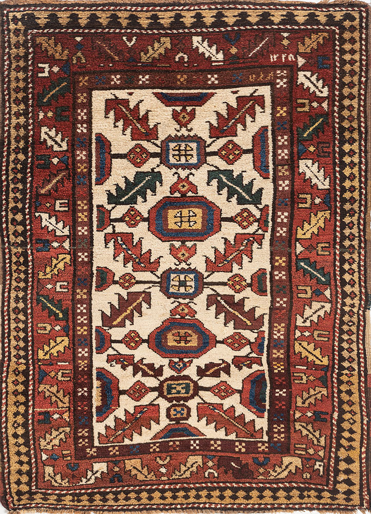 kiaan ivory wool hand knotted Rug - HeadShot