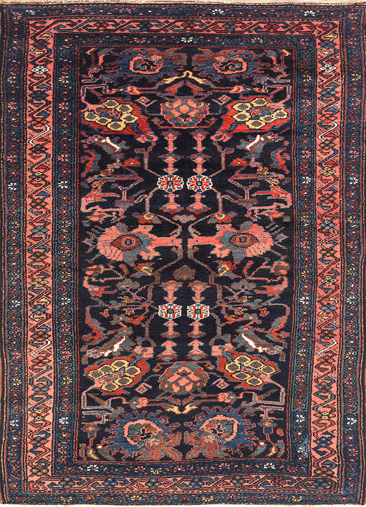 aalam blue wool hand knotted Rug - HeadShot aalam blue wool hand knotted Rug - HeadShot