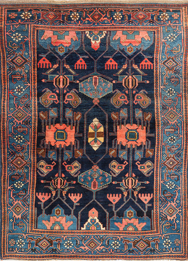 aalam blue wool hand knotted Rug - HeadShot aalam blue wool hand knotted Rug - HeadShot