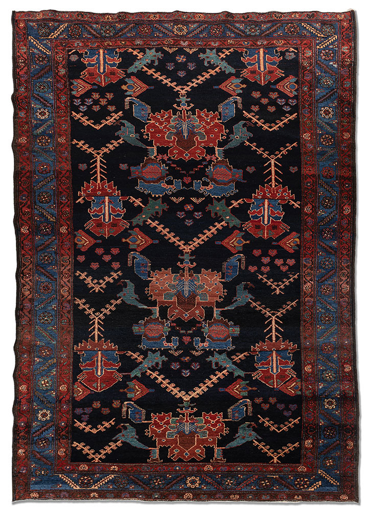 kiaan blue wool hand knotted Rug - HeadShot kiaan blue wool hand knotted Rug - HeadShot