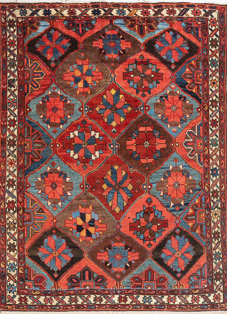 aalam red and orange wool hand knotted Rug - HeadShot aalam red and orange wool hand knotted Rug - HeadShot