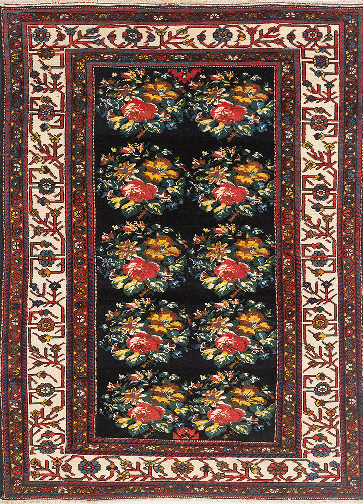 kiaan blue wool hand knotted Rug - HeadShot