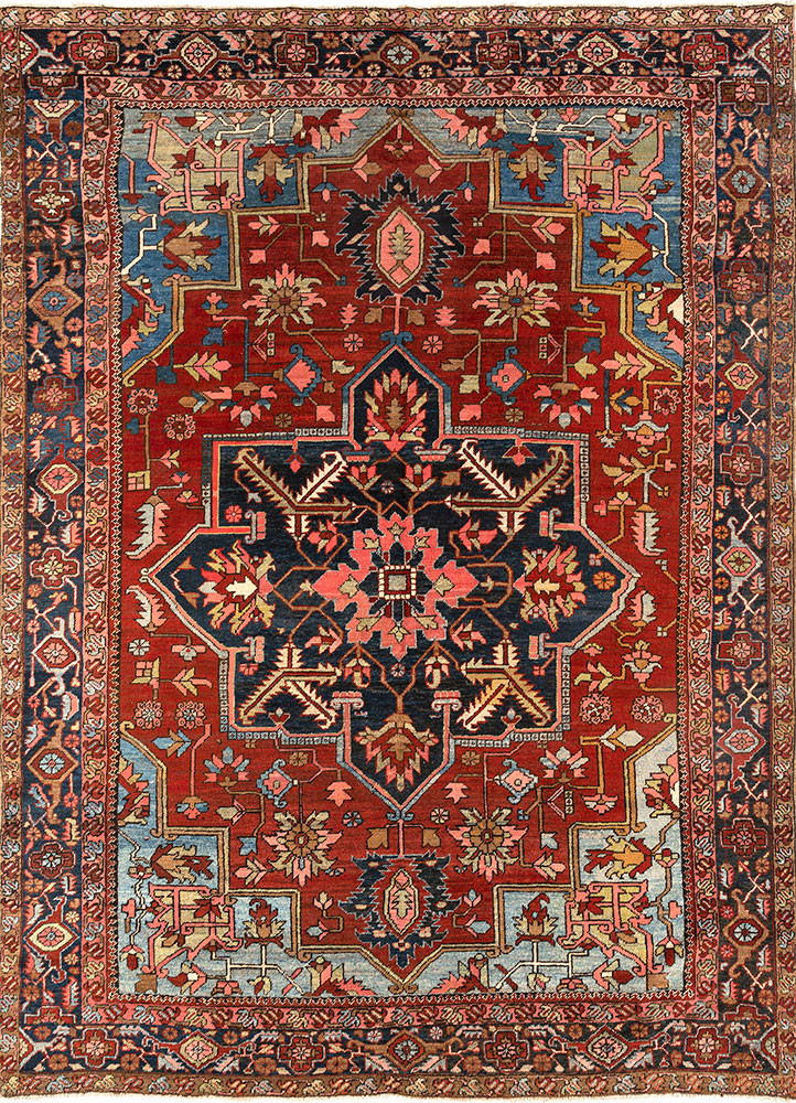 aalam blue wool hand knotted Rug - HeadShot aalam blue wool hand knotted Rug - HeadShot