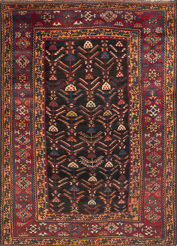 aalam blue wool hand knotted Rug - HeadShot aalam blue wool hand knotted Rug - HeadShot