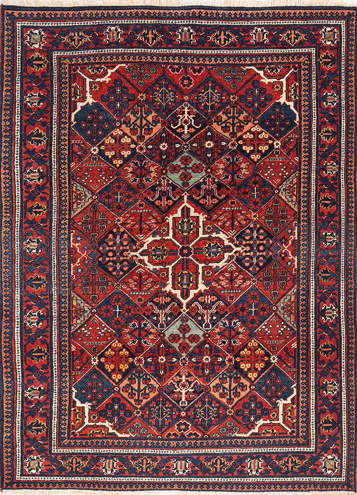 aalam red and orange wool hand knotted Rug - HeadShot aalam red and orange wool hand knotted Rug - HeadShot