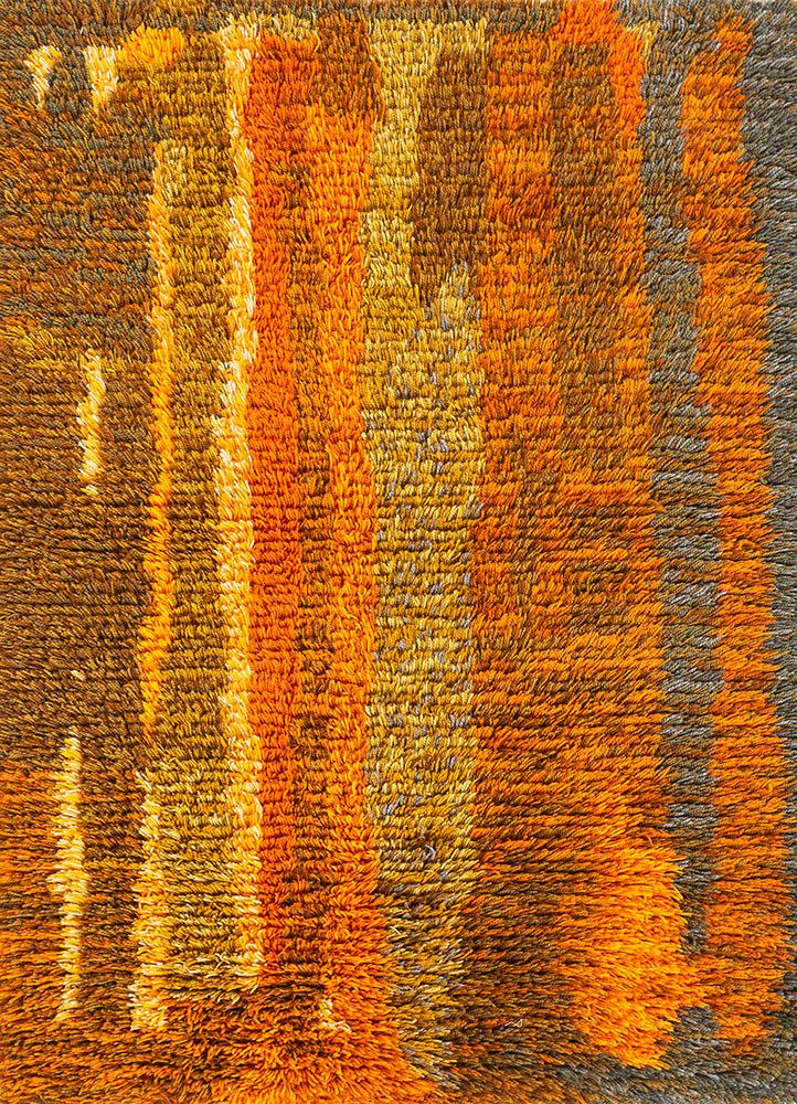 zuri red and orange wool hand knotted Rug - HeadShot zuri red and orange wool hand knotted Rug - HeadShot