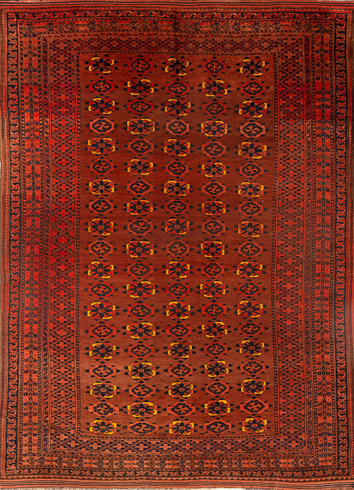 kiaan red and orange wool hand knotted Rug - HeadShot kiaan red and orange wool hand knotted Rug - HeadShot