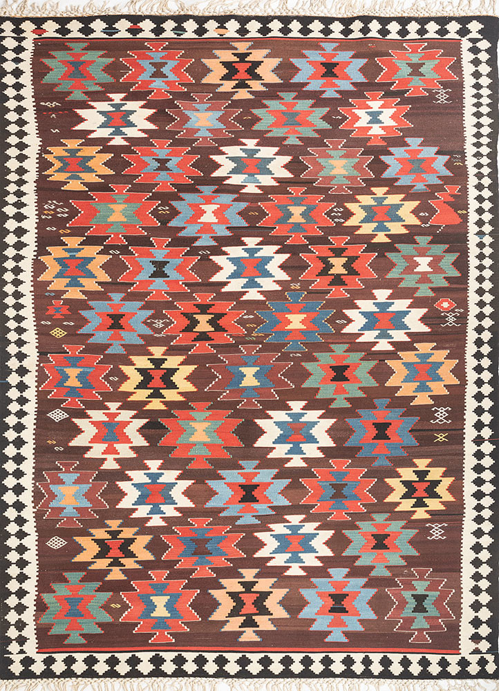 nayaab beige and brown wool flat weaves Rug - HeadShot nayaab beige and brown wool flat weaves Rug - HeadShot