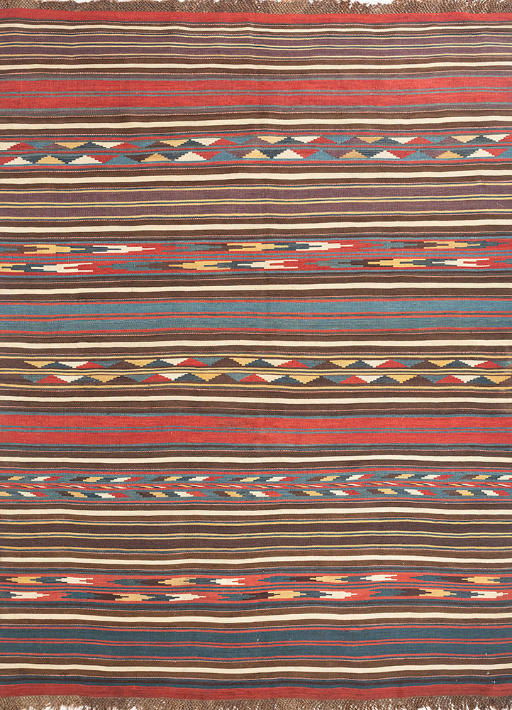 nayaab beige and brown wool flat weaves Rug - HeadShot nayaab beige and brown wool flat weaves Rug - HeadShot