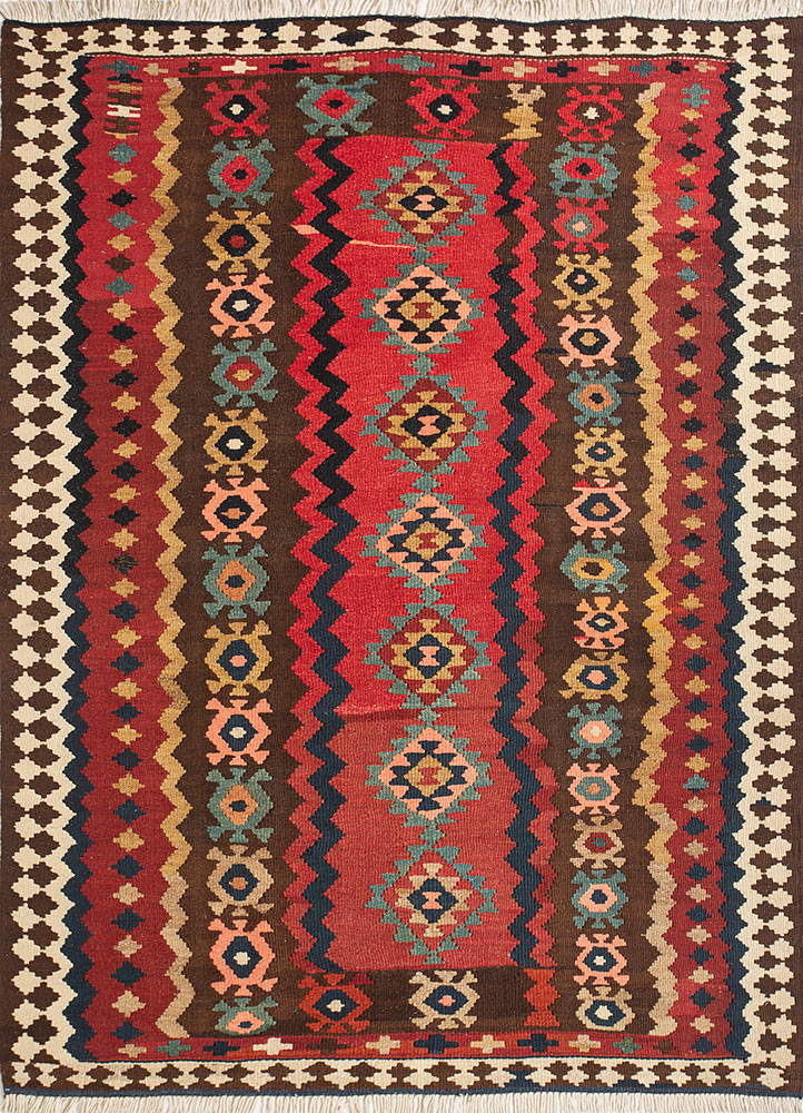 nayaab pink and purple wool flat weaves Rug - HeadShot nayaab pink and purple wool flat weaves Rug - HeadShot
