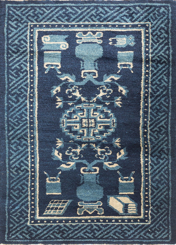 aalam blue wool flat weaves Rug - HeadShot aalam blue wool flat weaves Rug - HeadShot