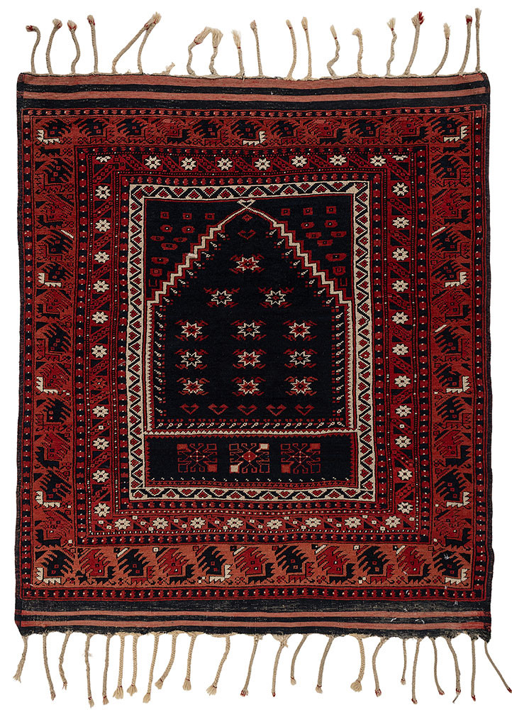 aalam red and orange wool flat weaves Rug - HeadShot