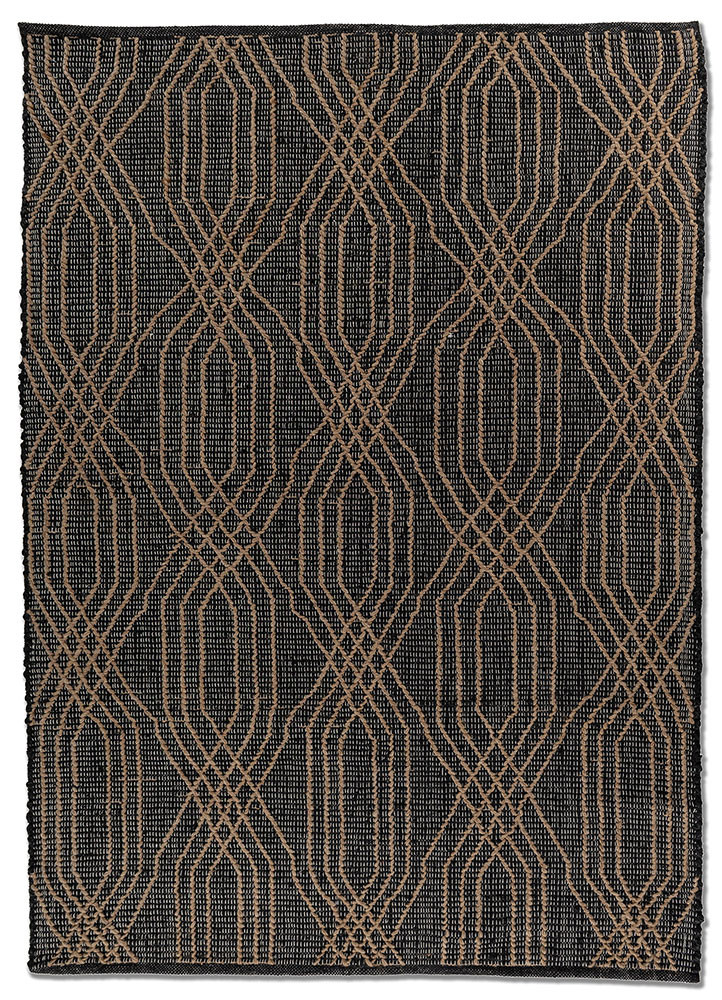 grey and black grey and black jute and hemp flat weaves Rug