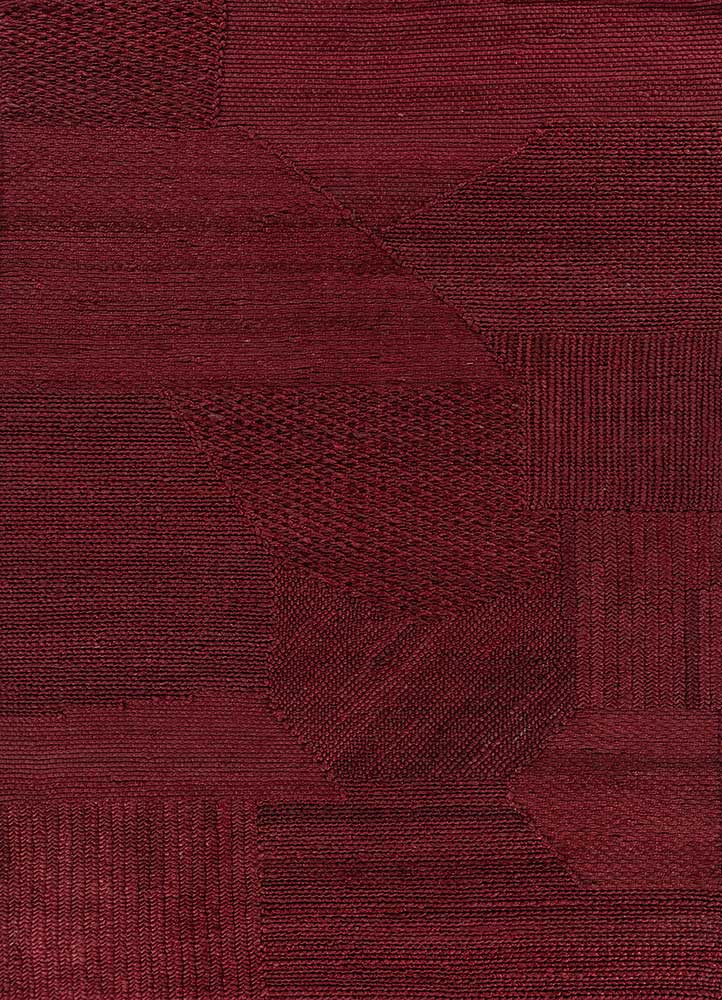  red and orange jute and hemp flat weaves Rug