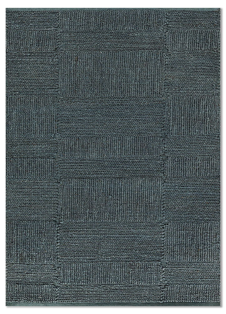  blue jute and hemp flat weaves Rug