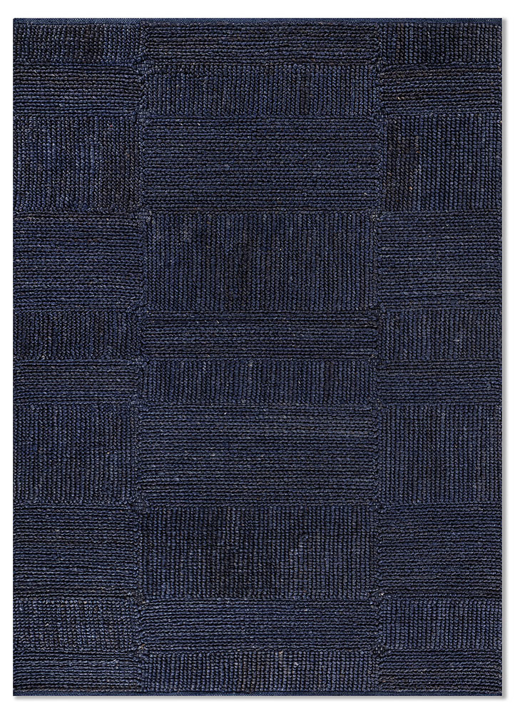  blue jute and hemp flat weaves Rug