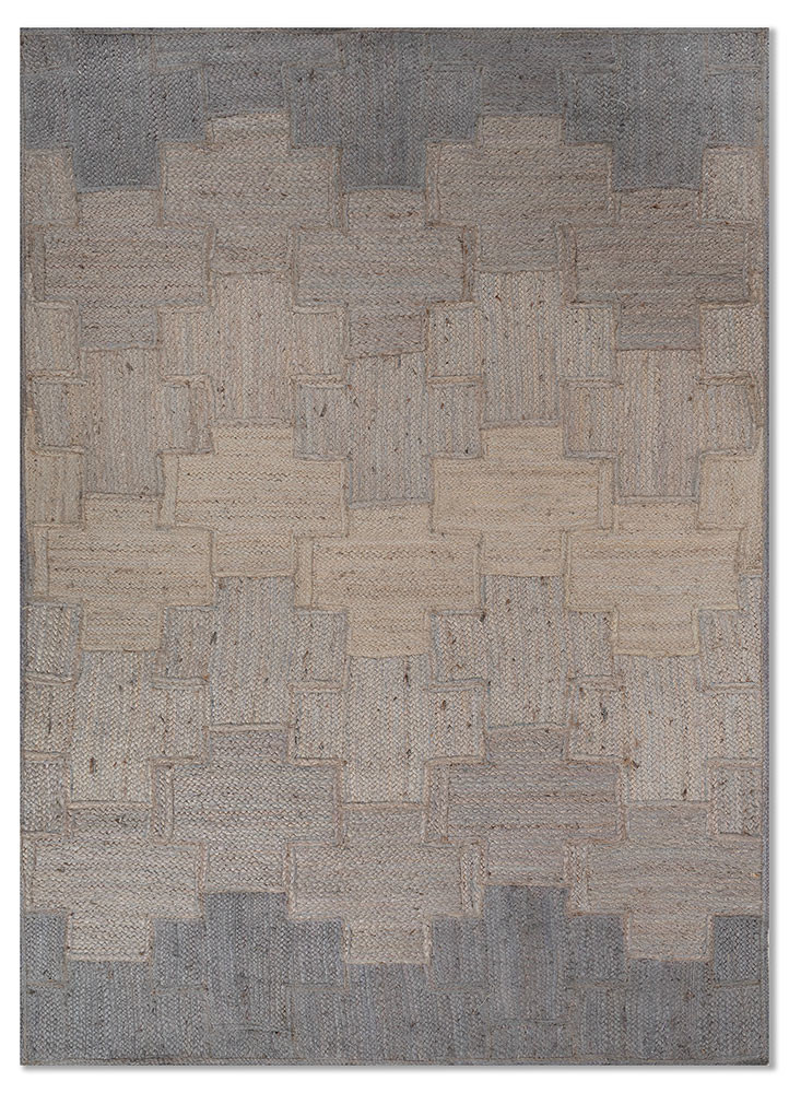 nomadic threads grey and black jute and hemp flat weaves Rug - HeadShot