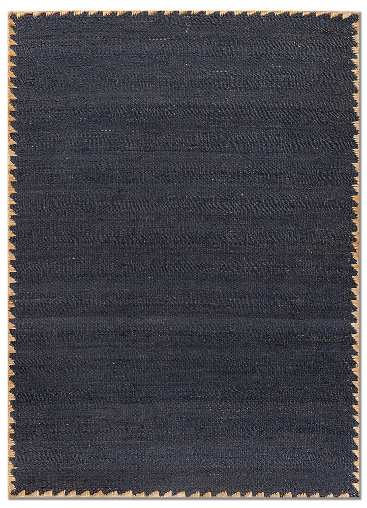 blue blue jute and hemp flat weaves Rug