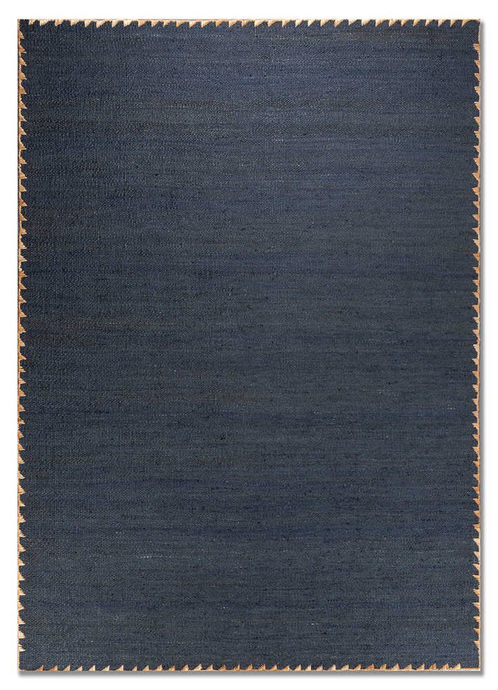 blue blue jute and hemp flat weaves Rug