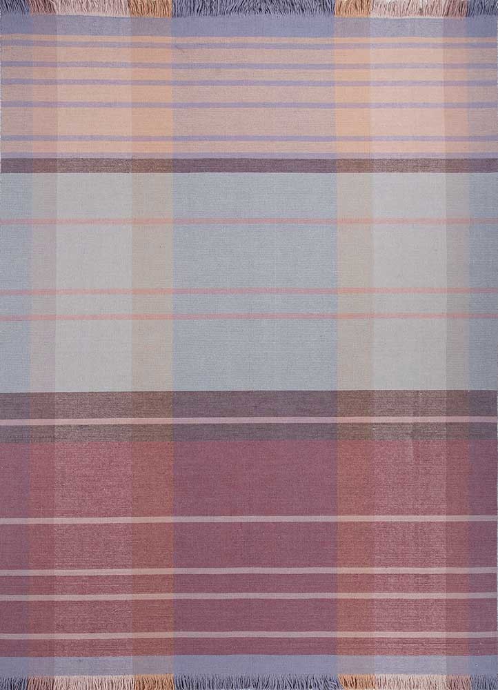 checkers pink and purple wool flat weaves Rug - HeadShot checkers pink and purple wool flat weaves Rug - HeadShot