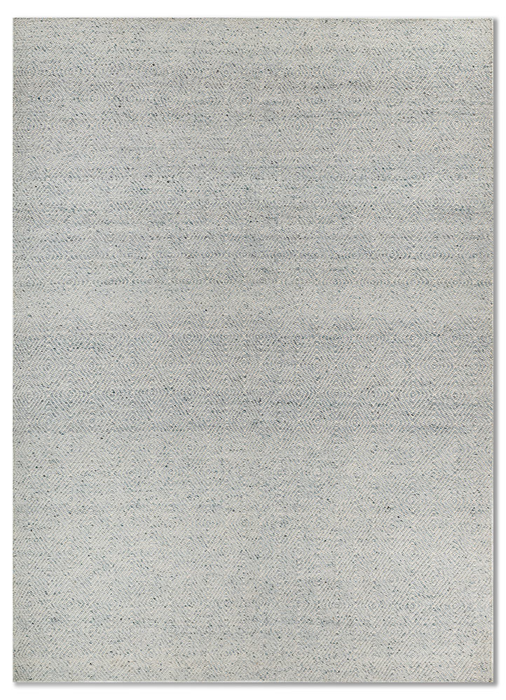 abrash blue wool flat weaves Rug - HeadShot