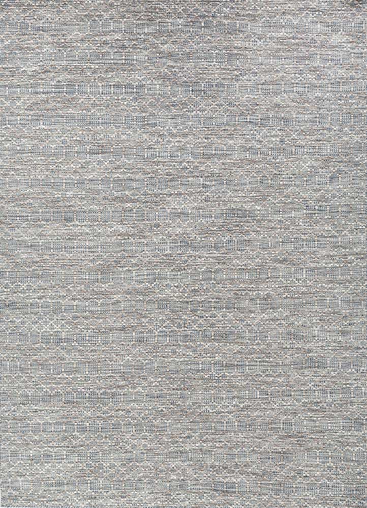 blue blue wool flat weaves Rug