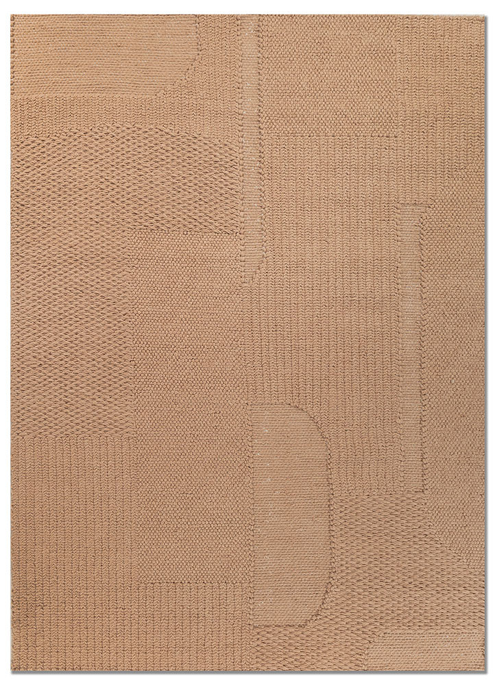 aprezo beige and brown wool flat weaves Rug - HeadShot aprezo beige and brown wool flat weaves Rug - HeadShot