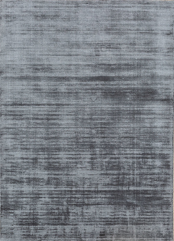 grey and black grey and black viscose hand loom Rug