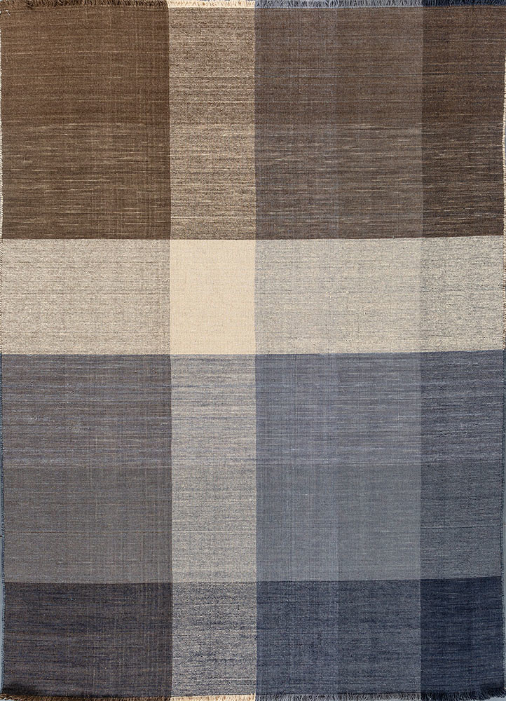 tesoro beige and brown wool hand loom Rug - HeadShot tesoro beige and brown wool hand loom Rug - HeadShot