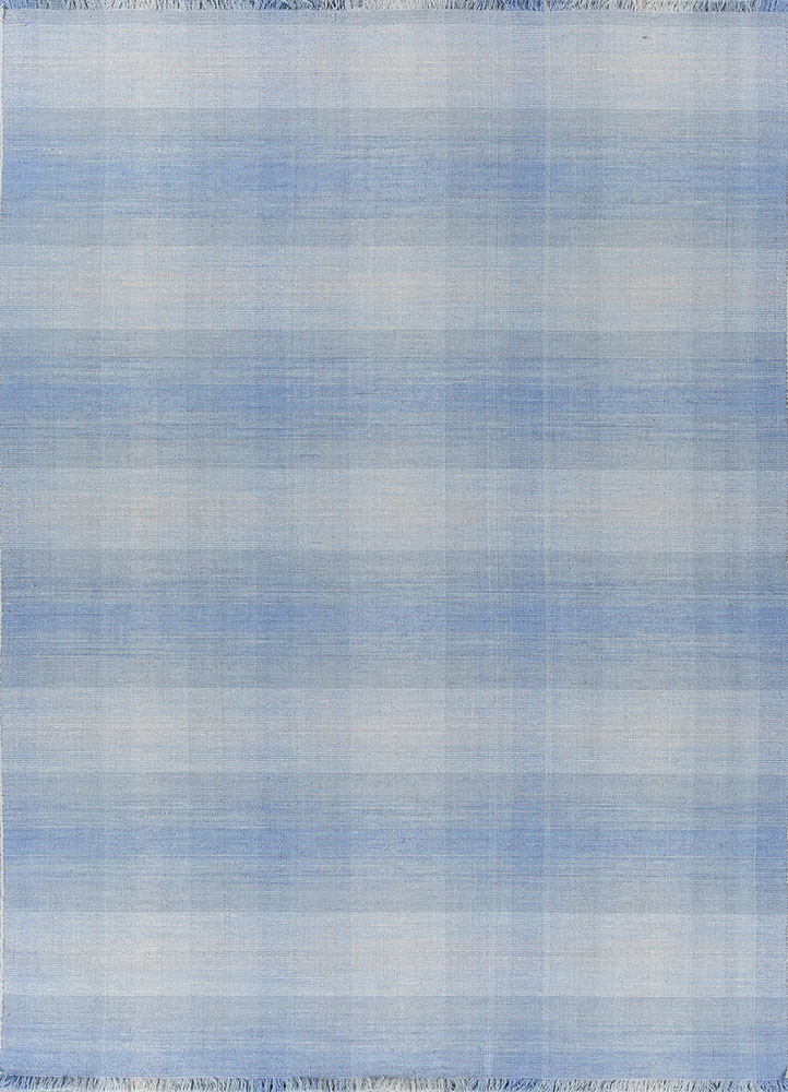 tesoro blue wool hand loom Rug - HeadShot