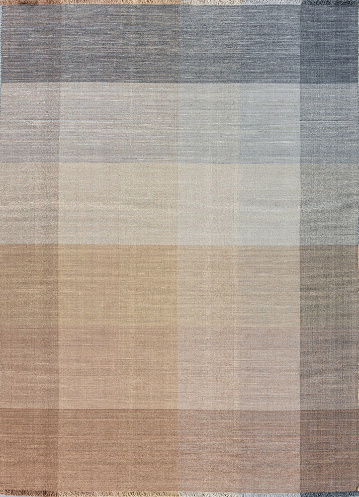 tesoro beige and brown wool hand loom Rug - HeadShot tesoro beige and brown wool hand loom Rug - HeadShot