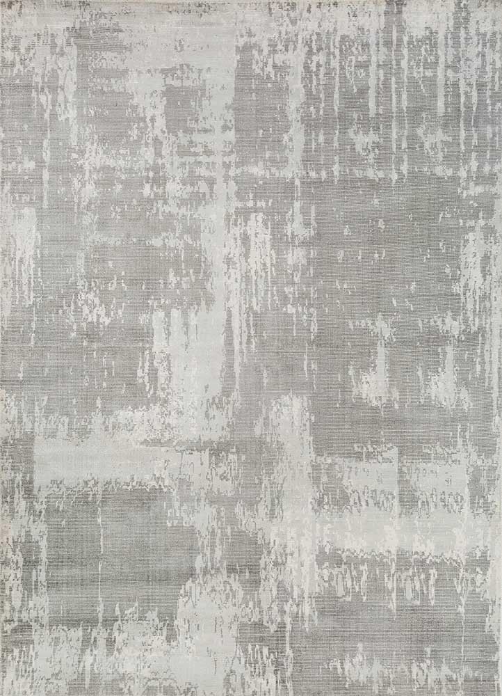 blue blue wool and viscose hand loom Rug