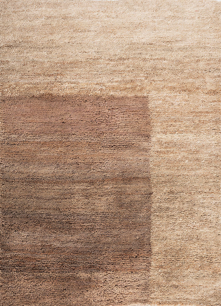hula beige and brown jute and hemp hand knotted Rug - HeadShot