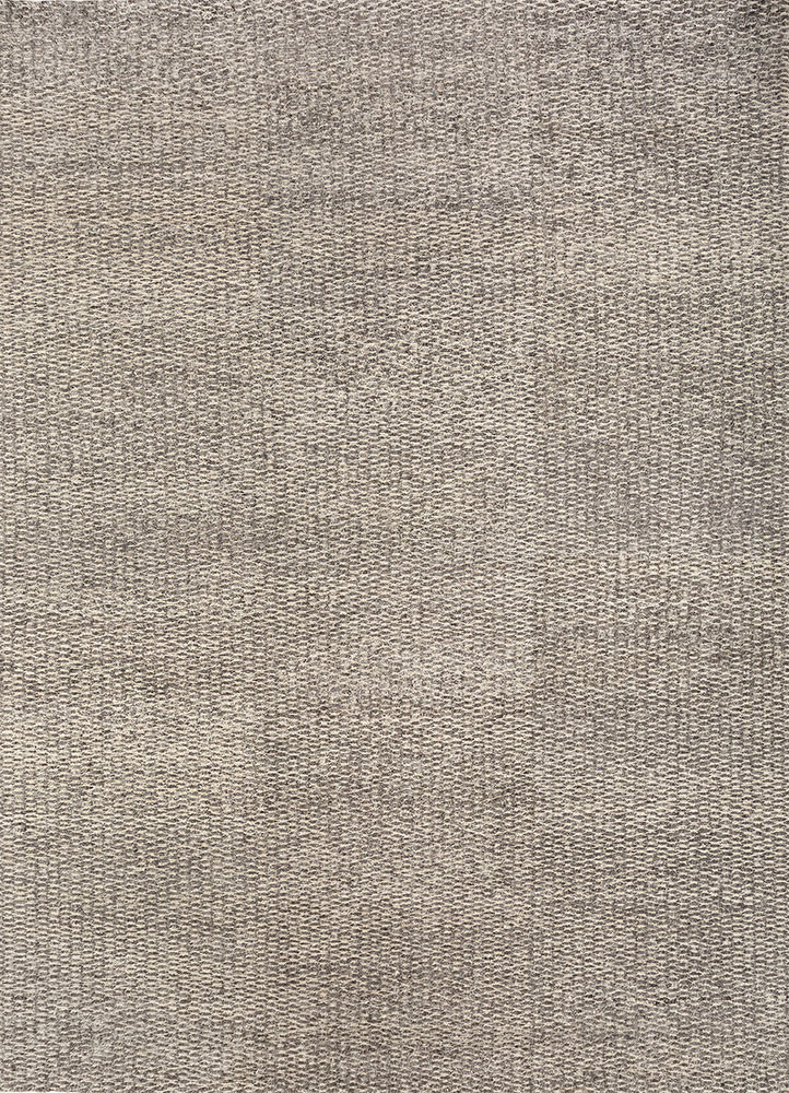 aprezo grey and black wool hand knotted Rug - HeadShot
