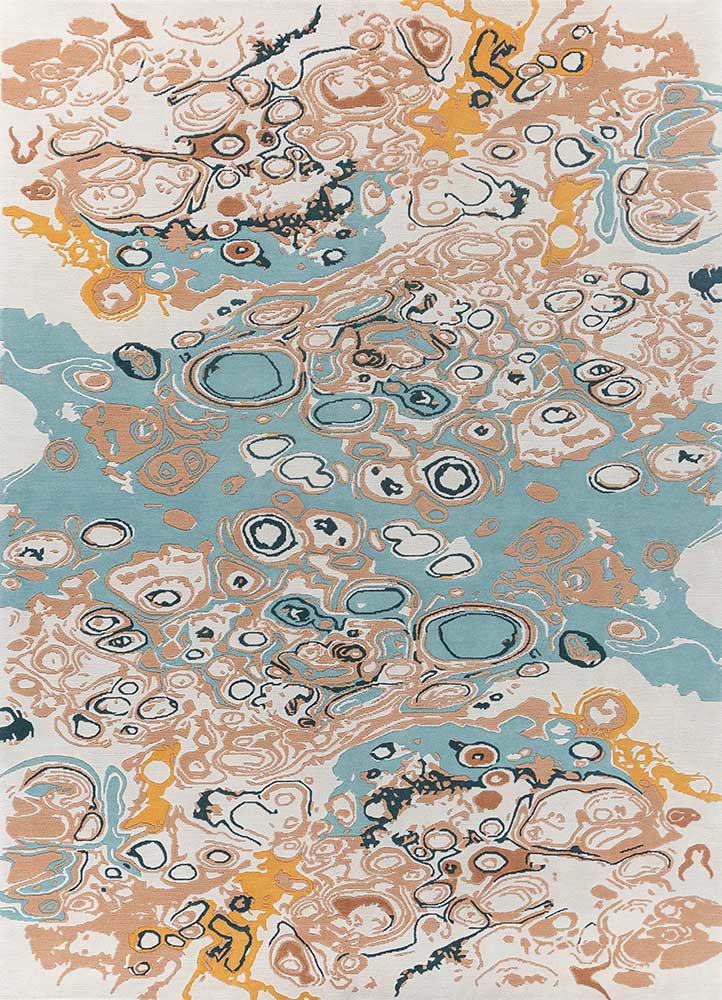 sthir ivory wool hand knotted Rug - HeadShot