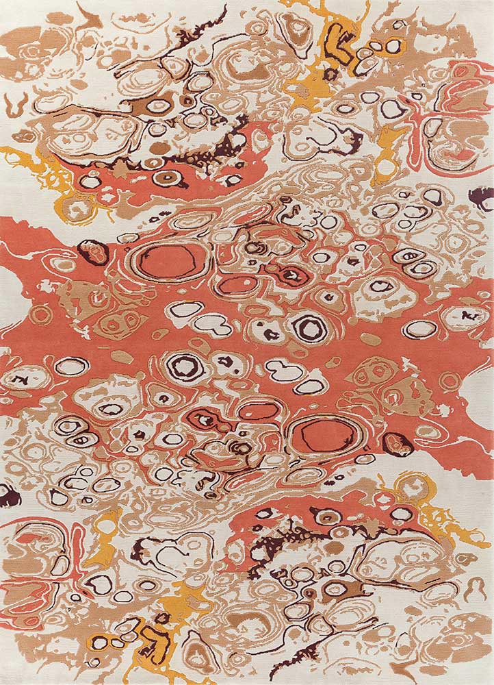sthir ivory wool hand knotted Rug - HeadShot