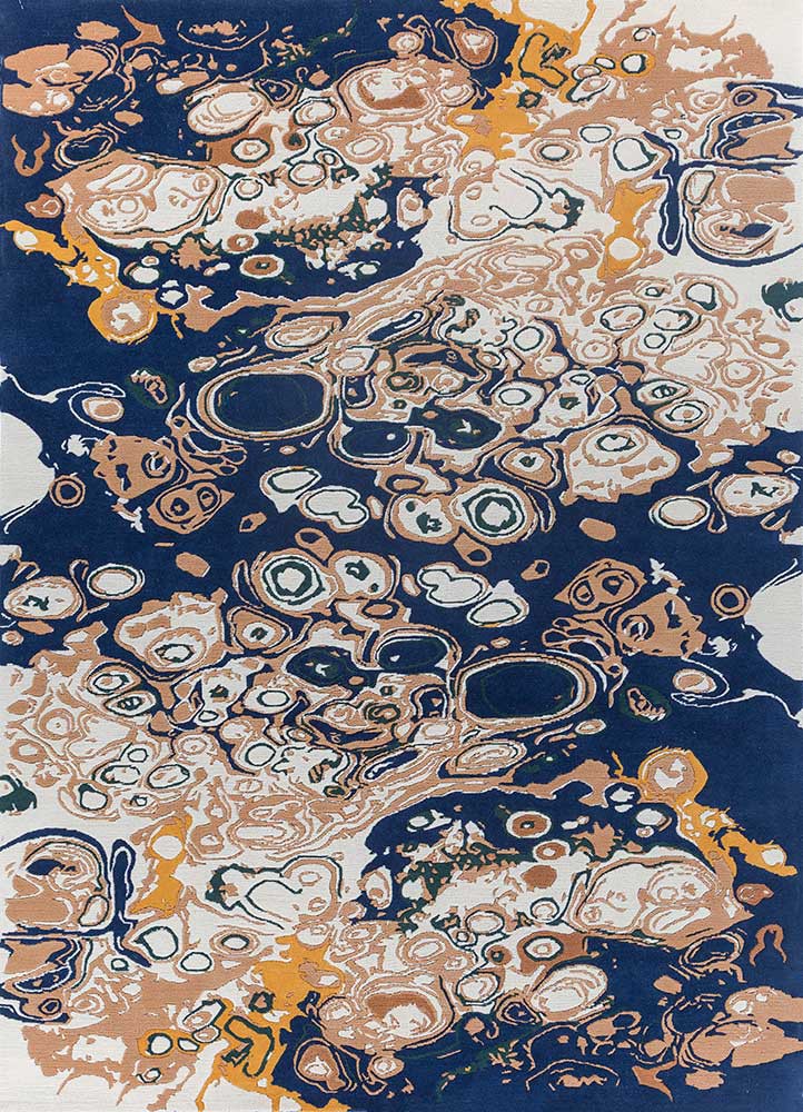 sthir ivory wool hand knotted Rug - HeadShot