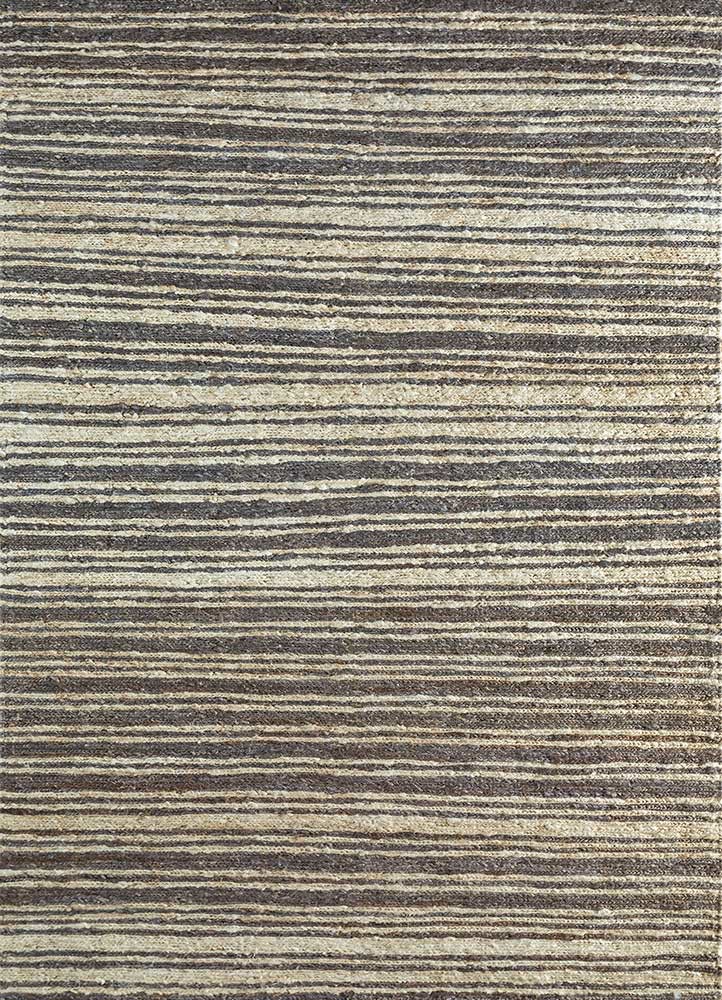  blue jute and hemp hand knotted Rug