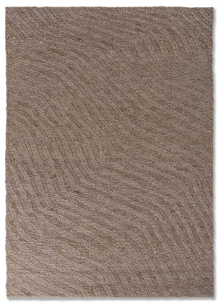 nomadic threads grey and black jute and hemp hand knotted Rug - HeadShot