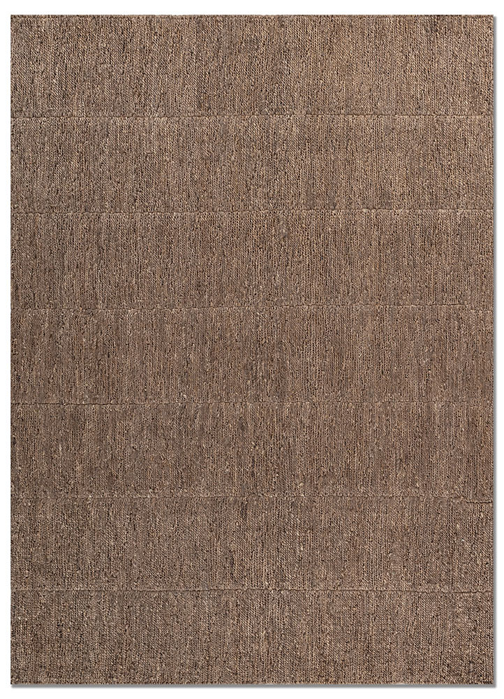 nomadic threads grey and black jute and hemp hand knotted Rug - HeadShot
