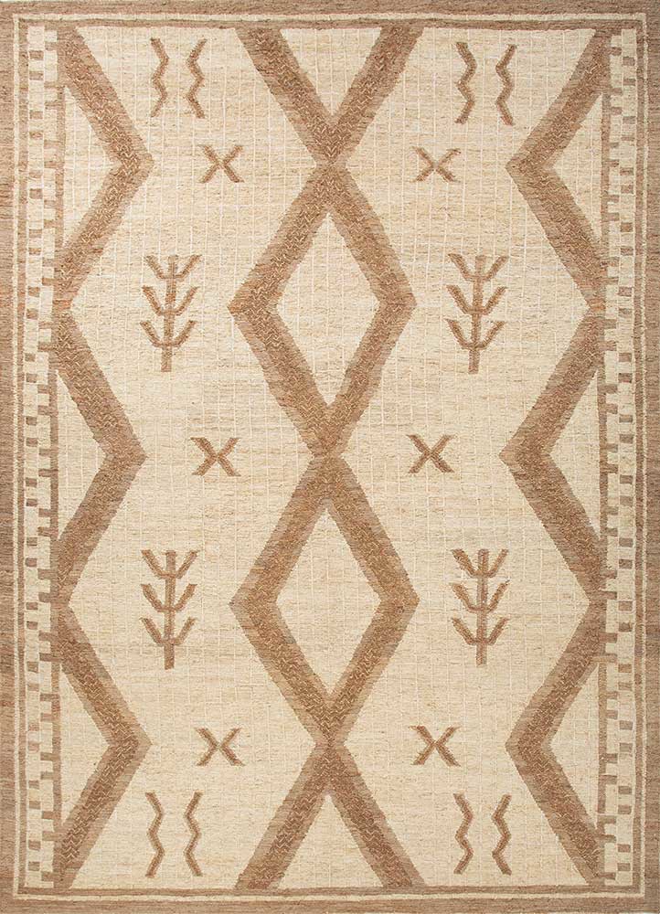 thyme ivory jute and hemp hand knotted Rug - HeadShot