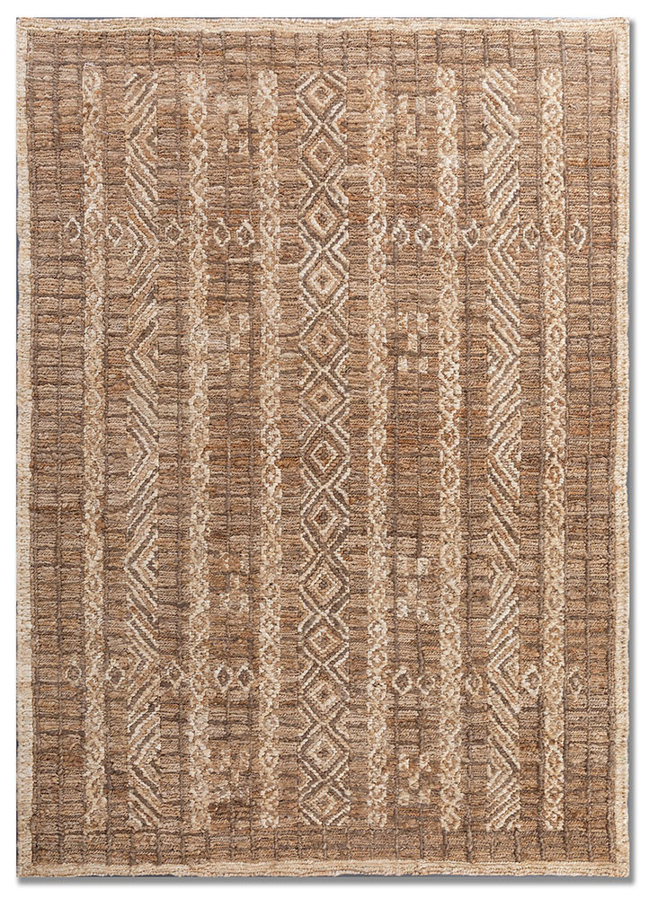 thyme beige and brown jute and hemp hand knotted Rug - HeadShot thyme beige and brown jute and hemp hand knotted Rug - HeadShot