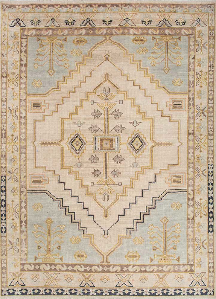 thyme ivory wool hand knotted Rug - HeadShot thyme ivory wool hand knotted Rug - HeadShot
