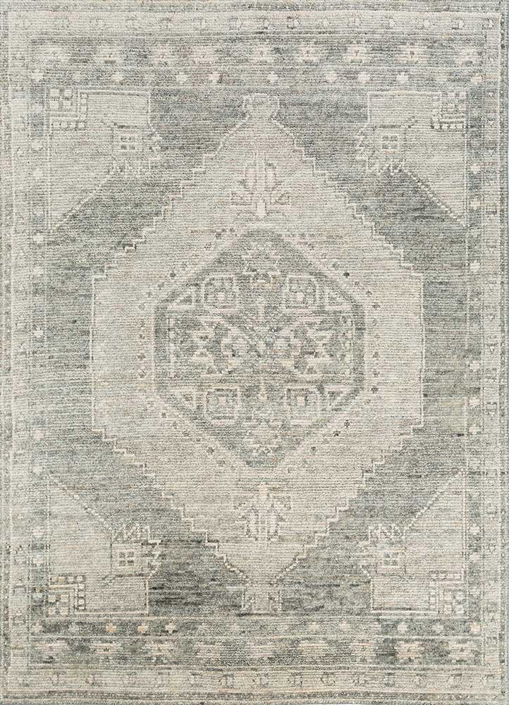 Thyme Blue Hand Knotted Wool RugsPkwl4007Jaipur Rugs United Kingdom