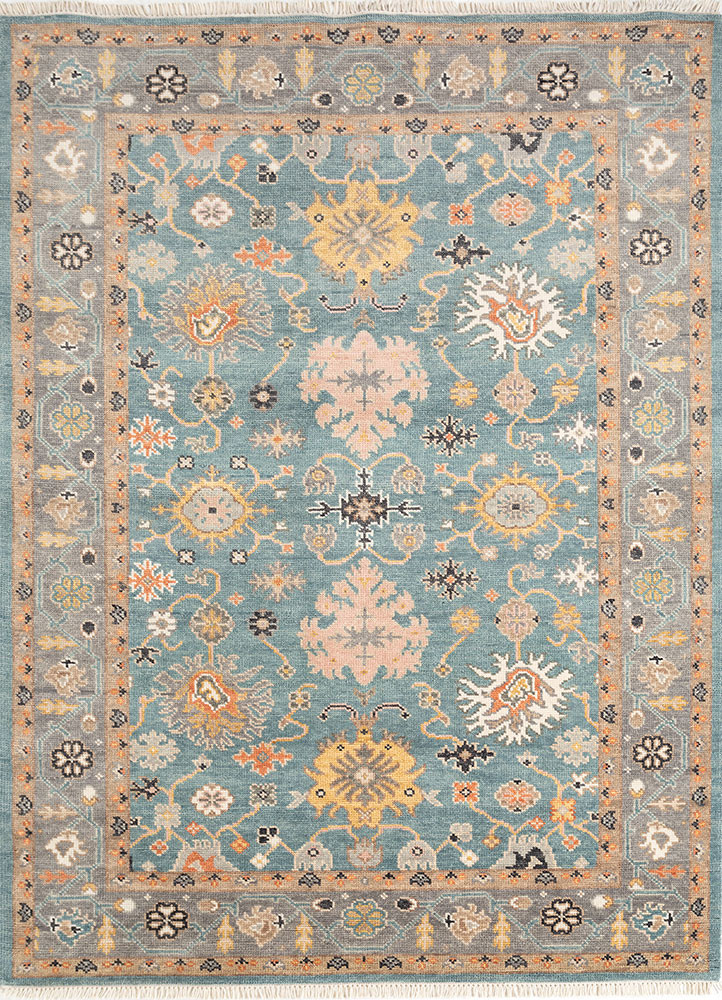 cyanna blue wool hand knotted Rug - HeadShot cyanna blue wool hand knotted Rug - HeadShot